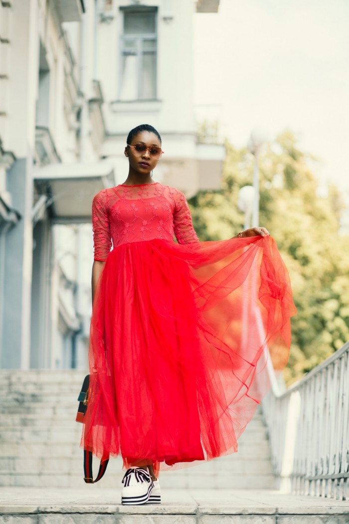 Red dress